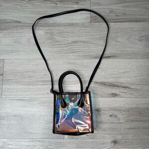 Mini Purse Holographic Rave Music Festival Colorful Clear Crossbody Eclectic